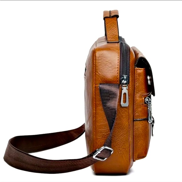 Vintage Style Messenger Bag - Vintage Explorer Sling Bag, Multi-Pocket Bag - Picture 11 of 15